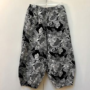 Bryn Walker Black & White Floral Jacquard Pants